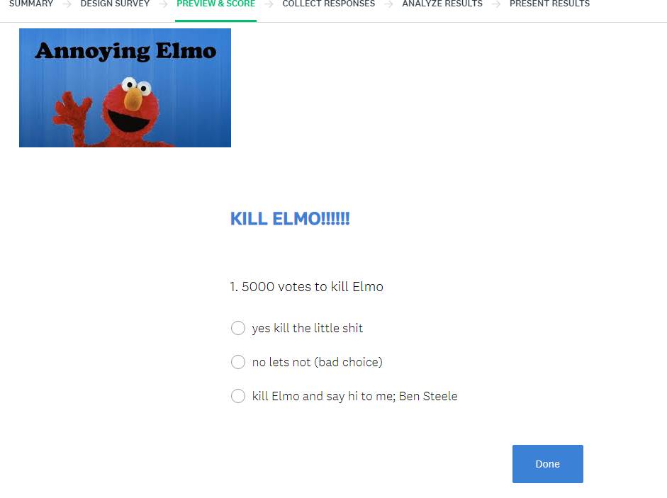 kill elmo Blank Meme Template