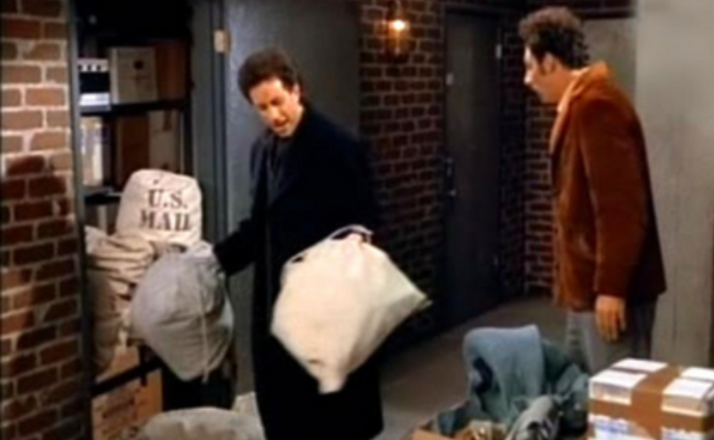 Seinfeld Newman hides the mail Blank Meme Template