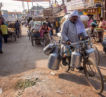 Milkman on bicycle Blank Meme Template