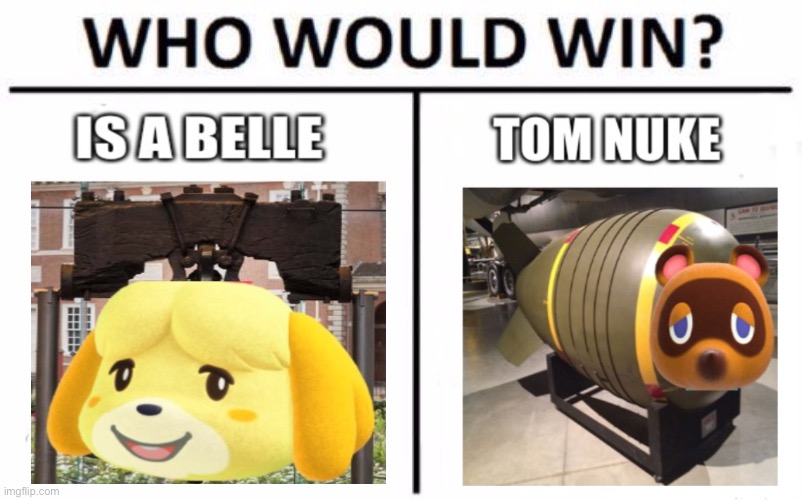 Who Would Win? Meme | image tagged in memes,who would win,animal crossing,funny,north korea | made w/ Imgflip meme maker