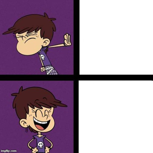 High Quality Luna Loud Disagree and Agree Blank Meme Template