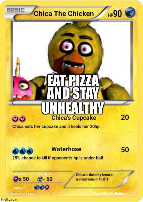 60 WITHERED CHICA JUMPSCARE 2016 FNAF Five Nights at Freddy's card