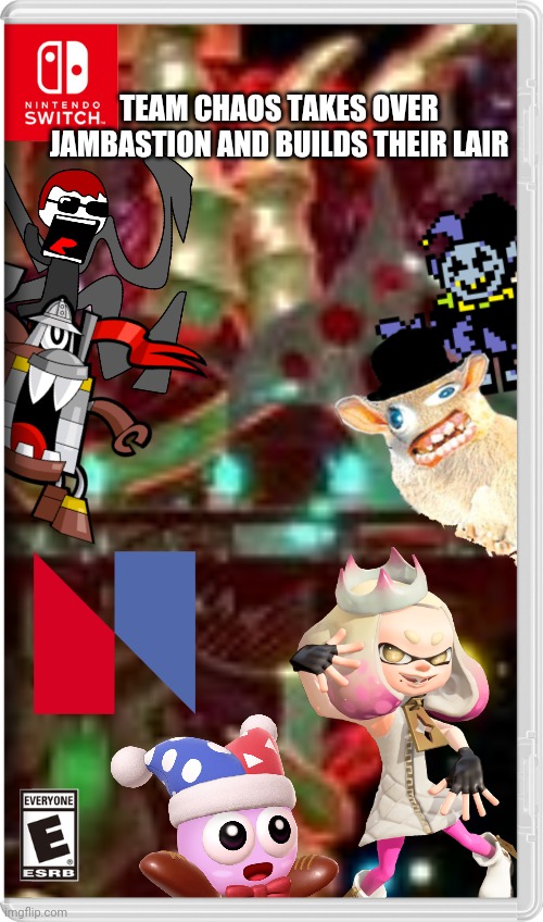 And now they are hiding somewhere in space | TEAM CHAOS TAKES OVER JAMBASTION AND BUILDS THEIR LAIR | image tagged in mixels,splatoon,team chaos,nbc,dr octagonapus,marx | made w/ Imgflip meme maker