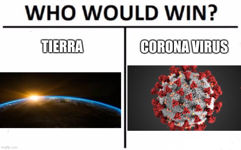 Who Would Win? Meme | TIERRA; CORONA VIRUS | image tagged in memes,who would win | made w/ Imgflip meme maker