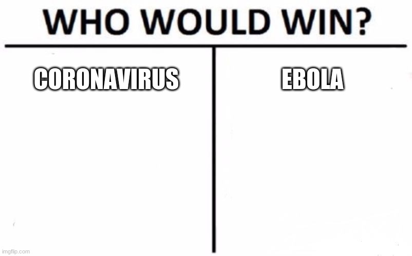 Who Would Win? | CORONAVIRUS; EBOLA | image tagged in memes,who would win | made w/ Imgflip meme maker