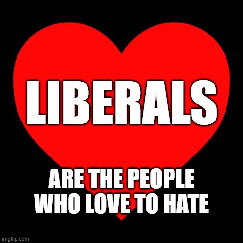 Liberals are the people who love to hate | LIBERALS; ARE THE PEOPLE WHO LOVE TO HATE | image tagged in liberals,hateful liberals,intolerant liberals,political meme,liberal hypocrisy,triggered liberal | made w/ Imgflip meme maker