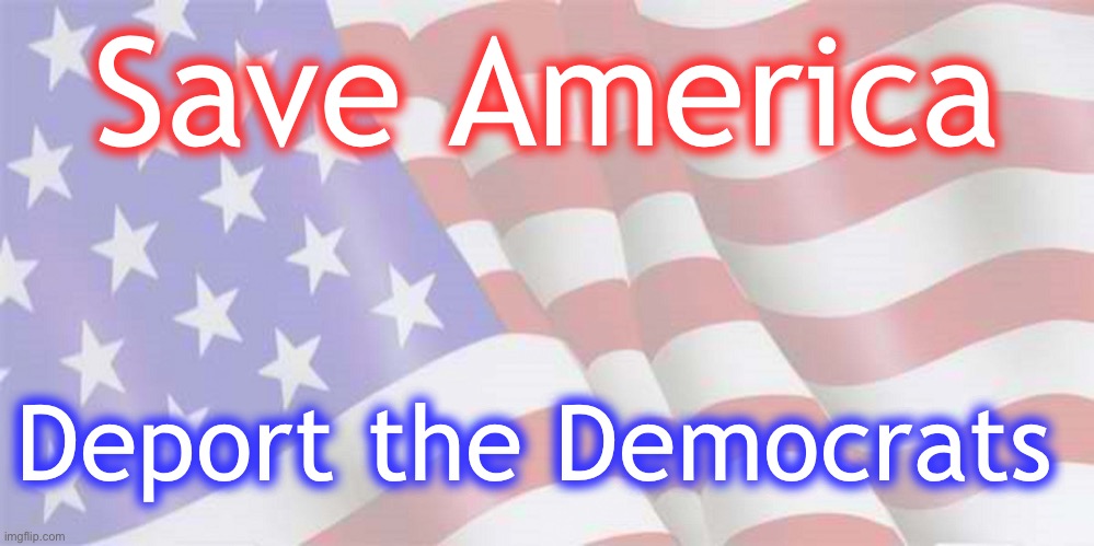 They really don’t care about us or our constitution | Save America; Deport the Democrats | image tagged in faded american flag | made w/ Imgflip meme maker