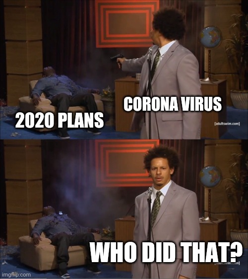 Who Killed Hannibal | CORONA VIRUS; 2020 PLANS; WHO DID THAT? | image tagged in memes,who killed hannibal | made w/ Imgflip meme maker