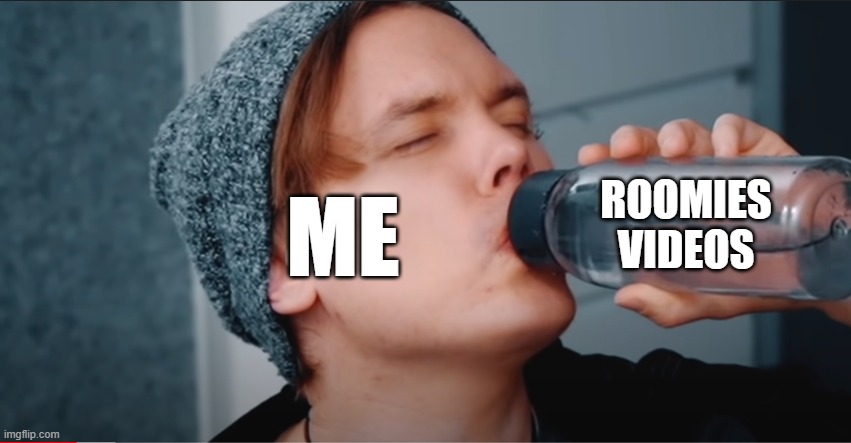 ROOMIES
VIDEOS; ME | image tagged in memes | made w/ Imgflip meme maker