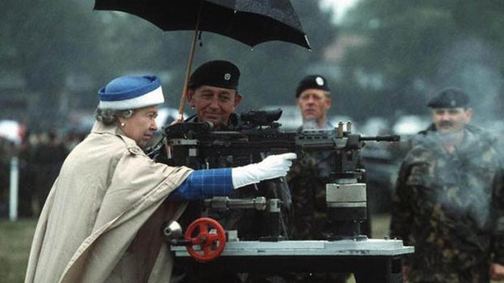 HRH Firing a gun. Blank Meme Template