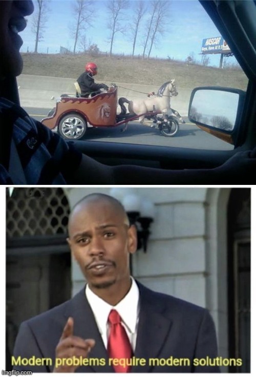 TURNED THE CHARIOT INTO A MOTORCYCLE | image tagged in modern problems require modern solutions,memes,wtf,motorcycle | made w/ Imgflip meme maker