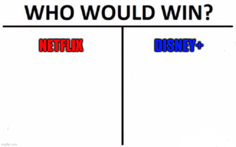 Who Would Win? | NETFLIX; DISNEY+ | image tagged in memes,who would win | made w/ Imgflip meme maker
