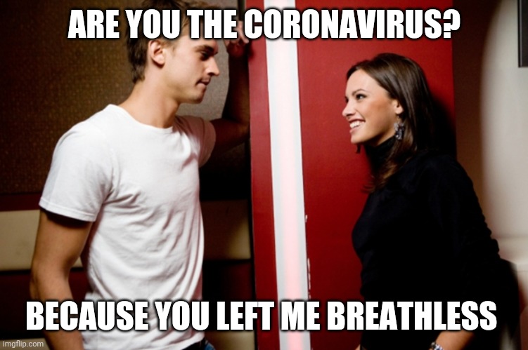 Coronavirus | ARE YOU THE CORONAVIRUS? BECAUSE YOU LEFT ME BREATHLESS | image tagged in coronavirus | made w/ Imgflip meme maker