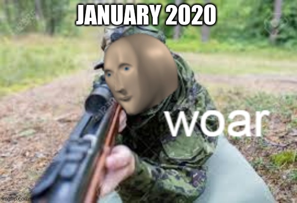 woar | JANUARY 2020 | image tagged in woar | made w/ Imgflip meme maker