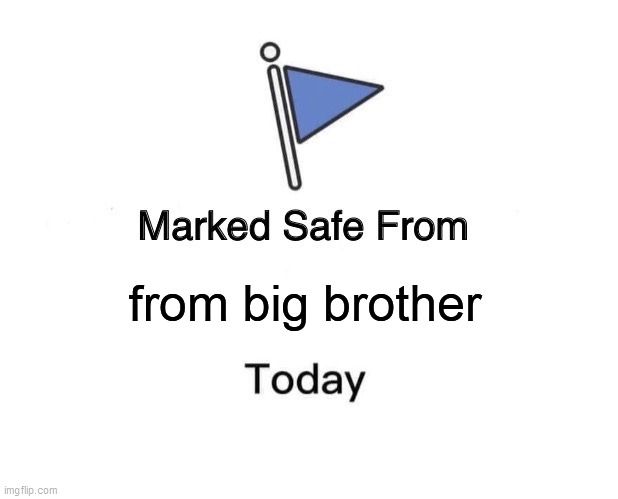 Marked Safe From Meme | from big brother | image tagged in memes,marked safe from | made w/ Imgflip meme maker
