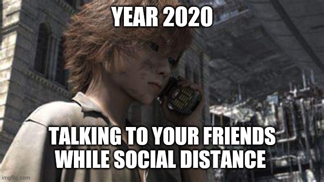 Social distance | YEAR 2020; TALKING TO YOUR FRIENDS WHILE SOCIAL DISTANCE | image tagged in social distance | made w/ Imgflip meme maker