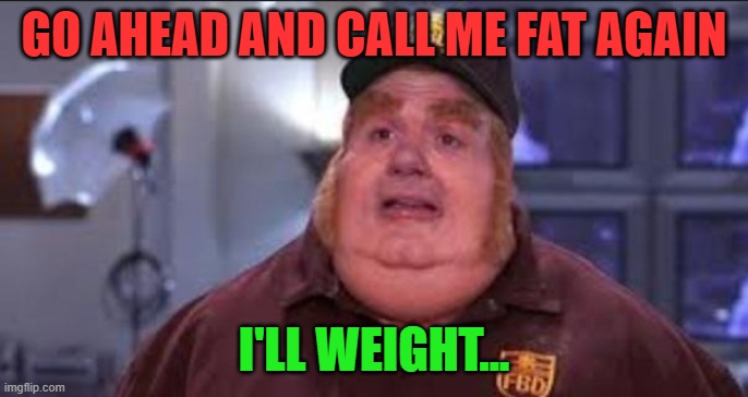 Fat Bastard | GO AHEAD AND CALL ME FAT AGAIN I'LL WEIGHT... | image tagged in fat bastard | made w/ Imgflip meme maker