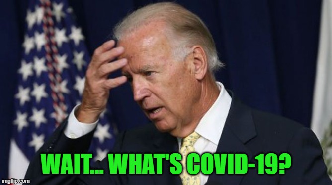 Joe Biden worries | WAIT... WHAT'S COVID-19? | image tagged in joe biden worries | made w/ Imgflip meme maker