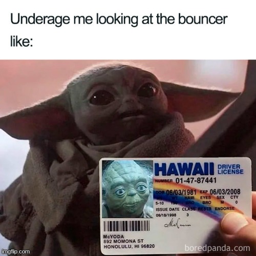 image tagged in baby,star wars yoda | made w/ Imgflip meme maker