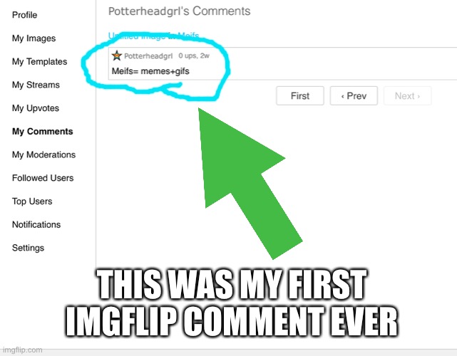 THIS WAS MY FIRST IMGFLIP COMMENT EVER | made w/ Imgflip meme maker