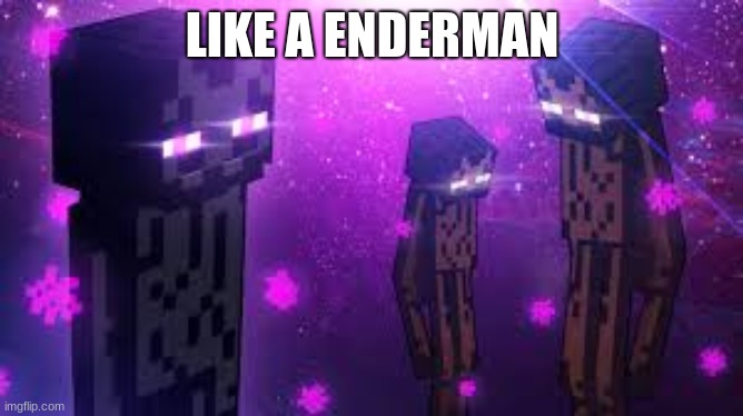 LIKE A ENDERMAN | image tagged in minecraft | made w/ Imgflip meme maker