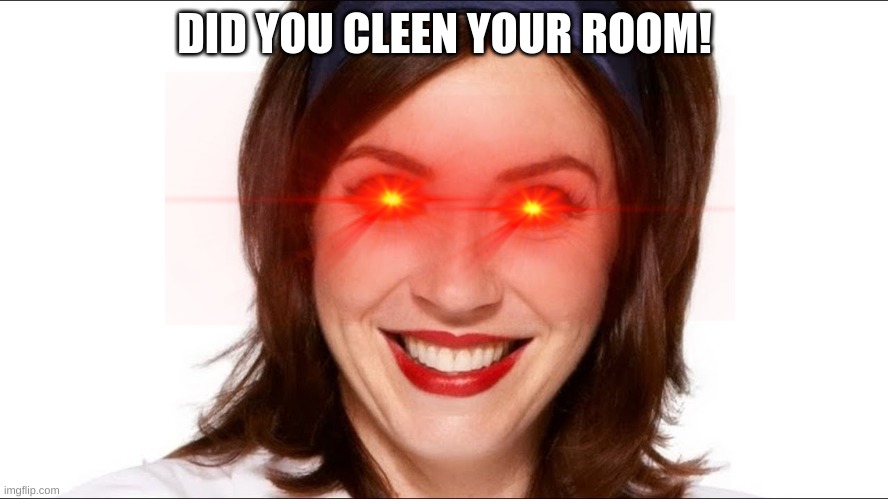 progressive lady | DID YOU CLEEN YOUR ROOM! | image tagged in progressive lady memes | made w/ Imgflip meme maker
