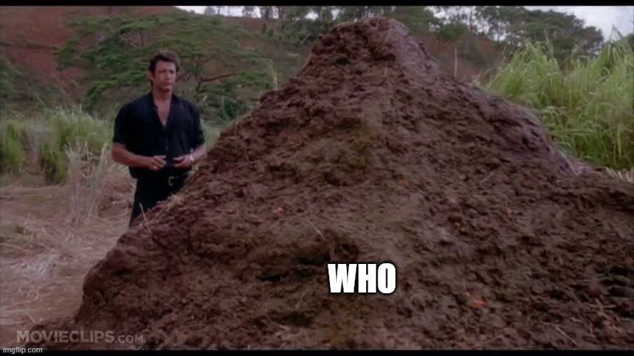 That is one big pile of shit | WHO | image tagged in that is one big pile of shit | made w/ Imgflip meme maker