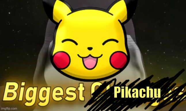 Pikachu crosses out Chingus and replaces it with Pikachu after growing bigger than the Earth! | Pikachu | image tagged in chungus,pikachu | made w/ Imgflip meme maker