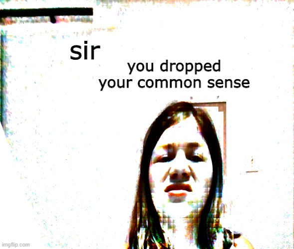 Disgusted Girl | you dropped your common sense; sir | image tagged in disgusted girl | made w/ Imgflip meme maker