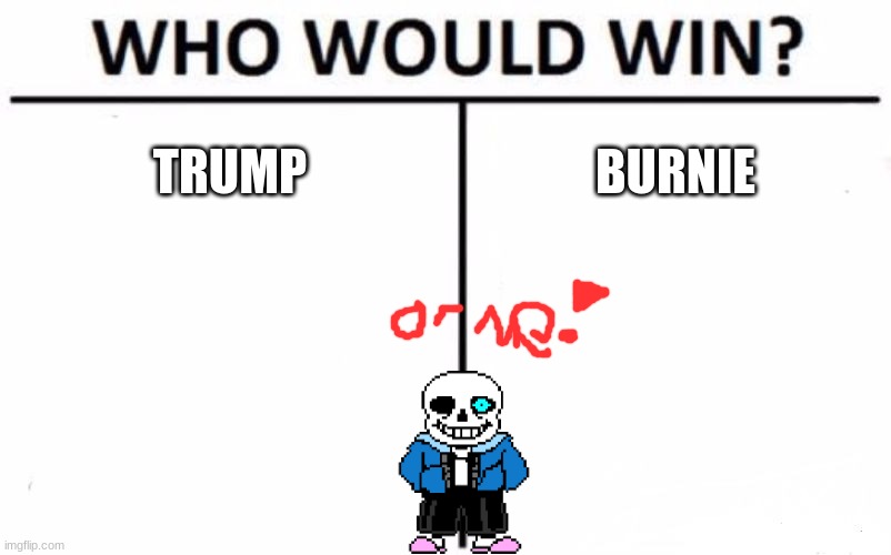 Who Would Win? | TRUMP; BURNIE | image tagged in memes,who would win | made w/ Imgflip meme maker