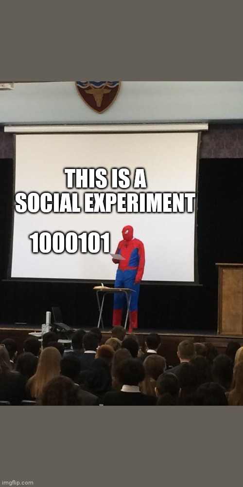 this is a social experiment meme