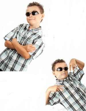 High Quality Cool kid sunglasses Blank Meme Template