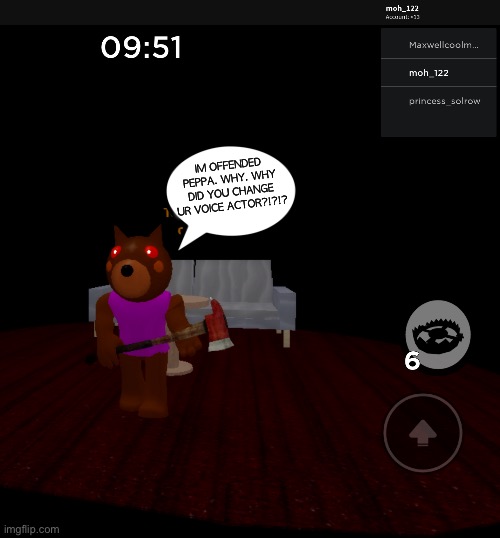 Pepparghz Voghoice Actoor Is Now Trghatoor Piggyea Imgflip - mummy pig piggy roblox piggy characters