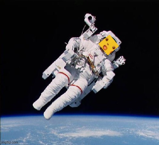 Pikachu made sure to pack his space suit | image tagged in astronaut | made w/ Imgflip meme maker