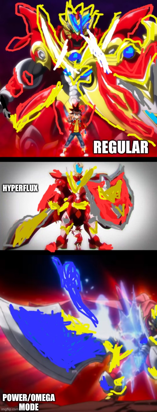 Who can name what this is from | HYPERFLUX; REGULAR; POWER/OMEGA MODE | made w/ Imgflip meme maker