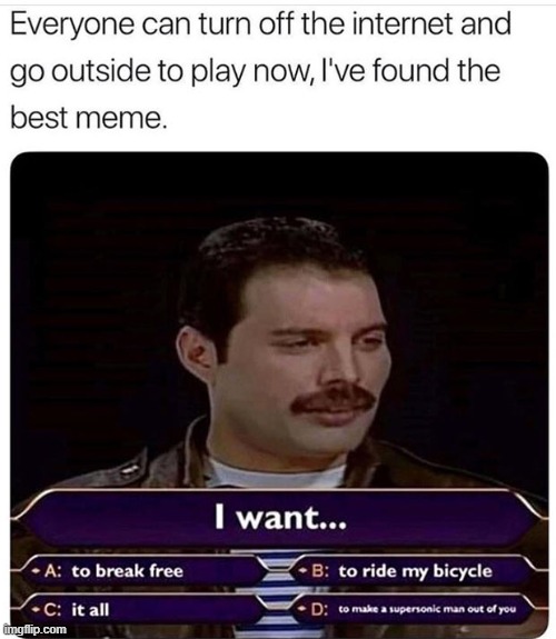 All of the above | image tagged in memes,best meme,freddy mercury | made w/ Imgflip meme maker
