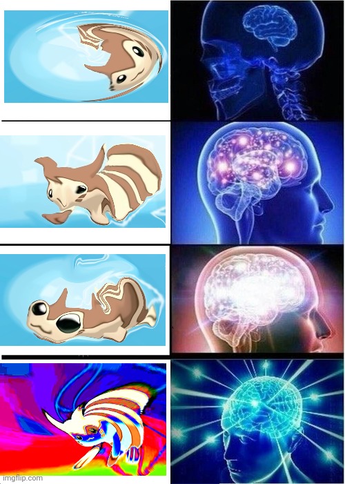 Expanding Brain | image tagged in memes,expanding brain,pokemon | made w/ Imgflip meme maker