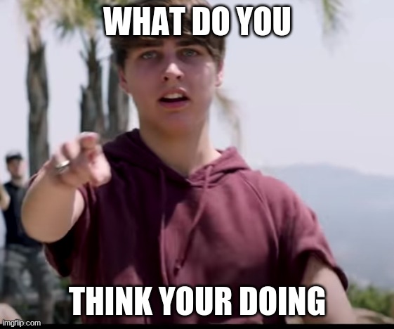 colby brock yelling | WHAT DO YOU; THINK YOUR DOING | image tagged in funny,sam and colby | made w/ Imgflip meme maker