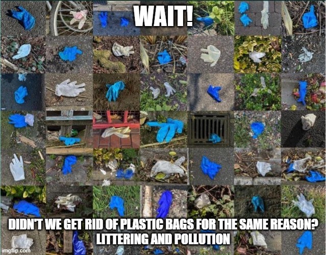 Littering and Pollution in 2020 | WAIT! DIDN'T WE GET RID OF PLASTIC BAGS FOR THE SAME REASON?
LITTERING AND POLLUTION | image tagged in littering,pollution,2020,corona virus,covid-19 | made w/ Imgflip meme maker