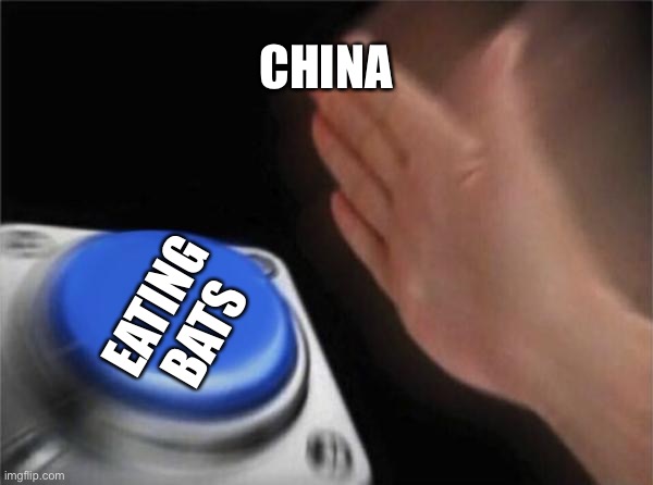 Blank Nut Button | CHINA; EATING BATS | image tagged in memes,blank nut button | made w/ Imgflip meme maker