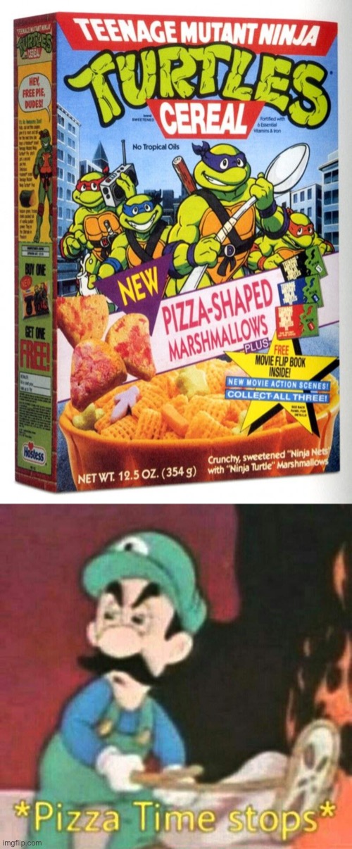 Of course this is a thing when ninja turtles are.. | image tagged in pizza time stops,weird cereals | made w/ Imgflip meme maker