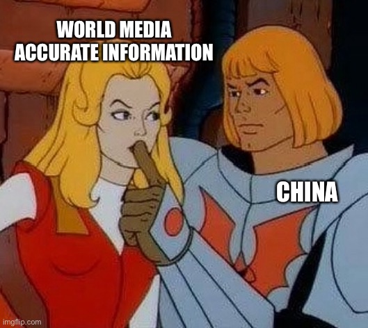Disinformation (Made In China) | WORLD MEDIA
ACCURATE INFORMATION; CHINA | image tagged in covid-19,coronavirus,china,communism,he-man,media | made w/ Imgflip meme maker