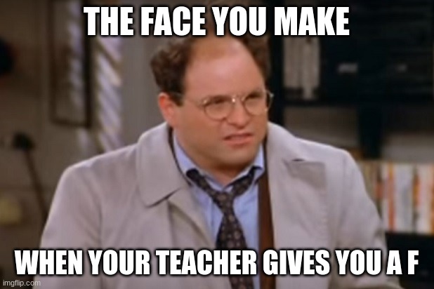 the face | THE FACE YOU MAKE; WHEN YOUR TEACHER GIVES YOU A F | image tagged in lol so funny | made w/ Imgflip meme maker