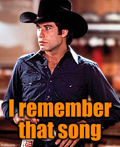 Urban Cowboy | I remember that song | image tagged in urban cowboy | made w/ Imgflip meme maker