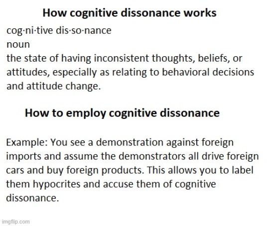 cognitive dissonance for liberals | image tagged in protests | made w/ Imgflip meme maker