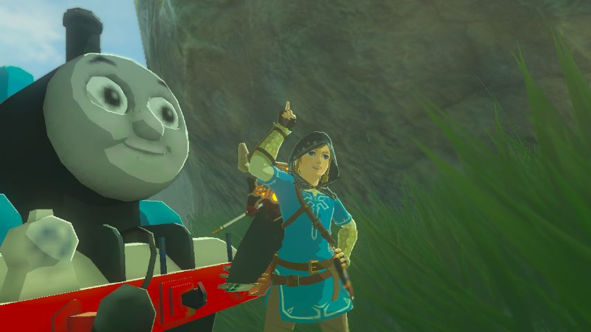 BoTW Link and Thomas Blank Meme Template