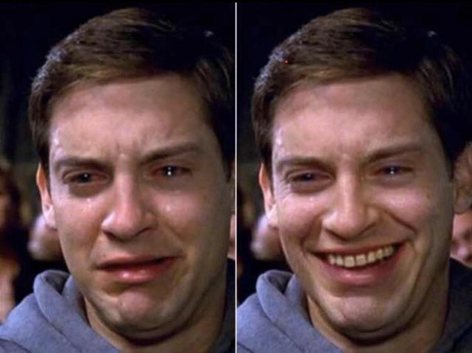 High Quality Peter parker laughing Blank Meme Template
