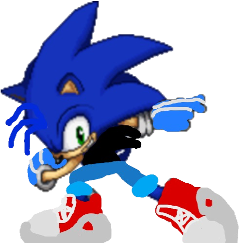 High Quality Sonic jr pose (right) Blank Meme Template