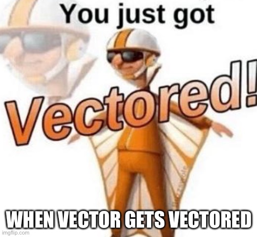 You just got vectored | WHEN VECTOR GETS VECTORED | image tagged in you just got vectored | made w/ Imgflip meme maker