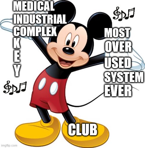 Mickey Mouse Club | MEDICAL; INDUSTRIAL; MOST; COMPLEX; K; OVER; E; USED; Y; SYSTEM; EVER; CLUB | image tagged in mickey mouse | made w/ Imgflip meme maker